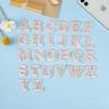 Self Adhesive 26Pc Alphabet Letter Patches For Clothing No Need Iron On Patch Embroidered Beige White Letters Clothes Stickers