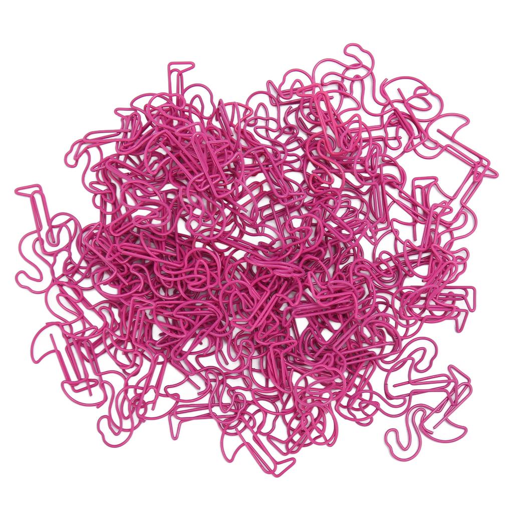 100pcs Paper Clips Multipurpose Bird Shaped Metal Paper Clips Set for Document Classification Rose