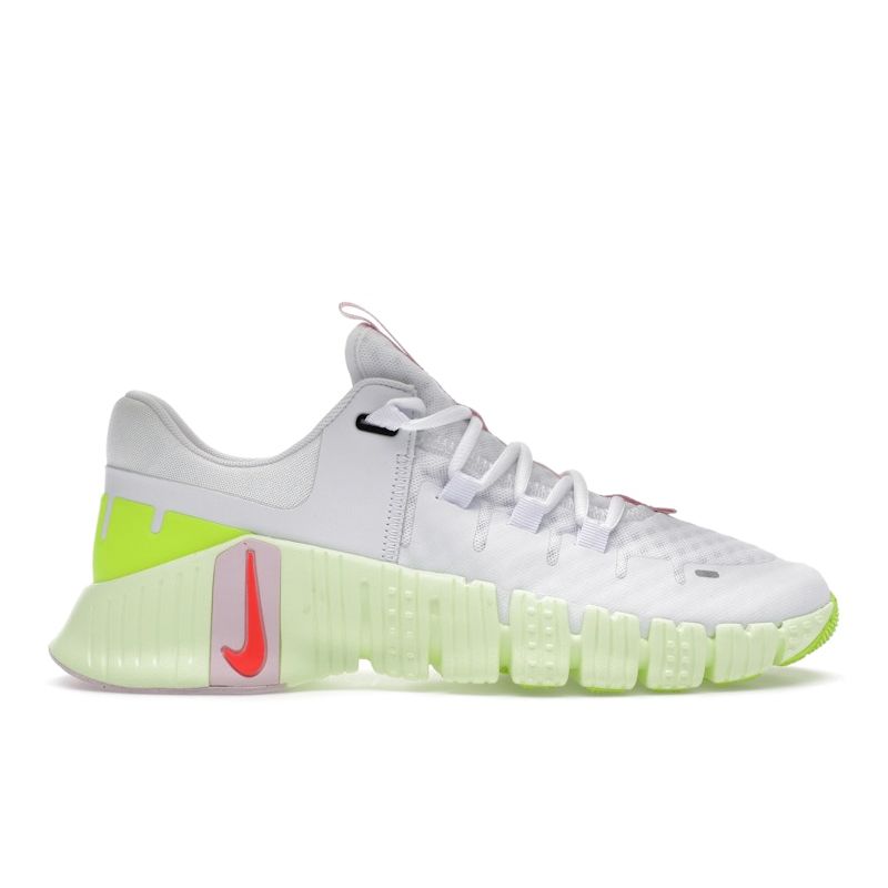 Nike  Free Metcon 5 White Barely Volt Women Sneakers Pink-Foam Bright-Crimson DV3950-104
