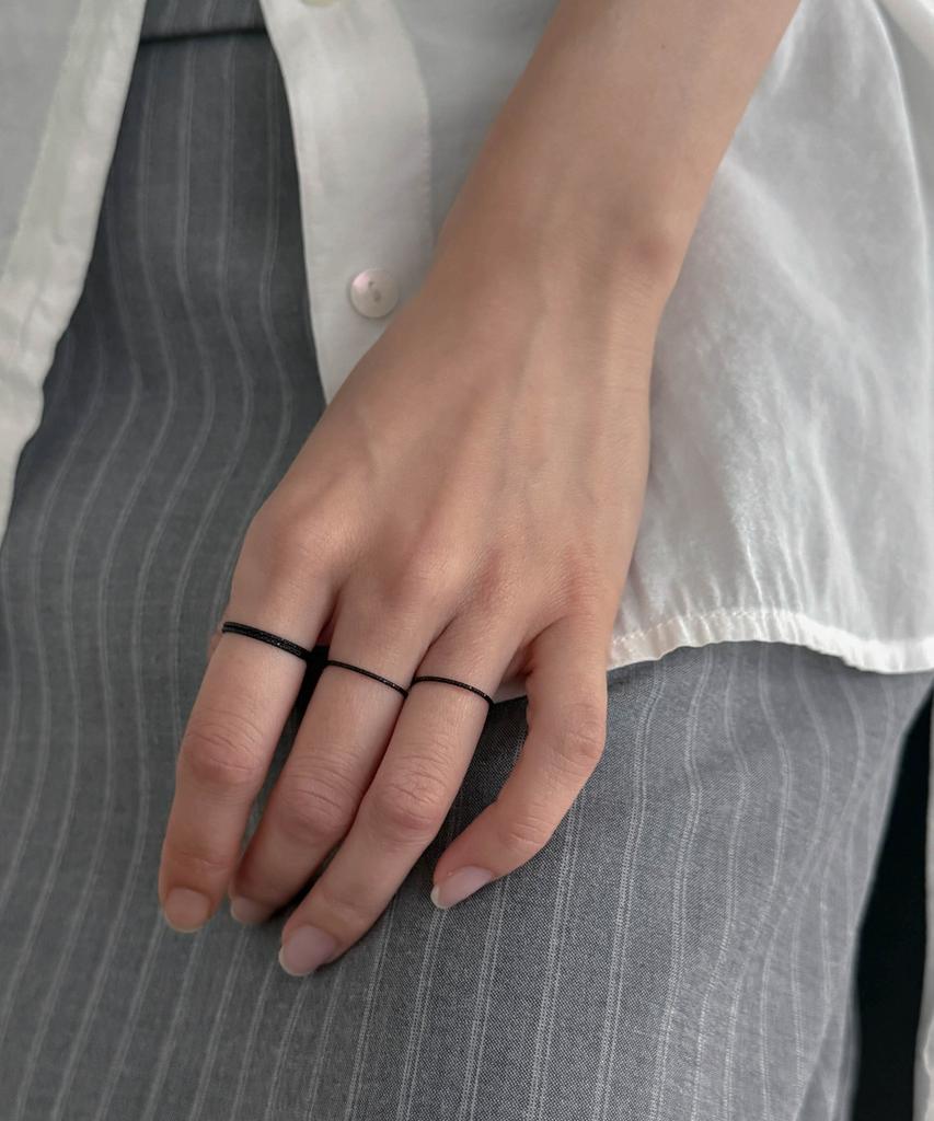Baradu 925 Black Cutting Ring