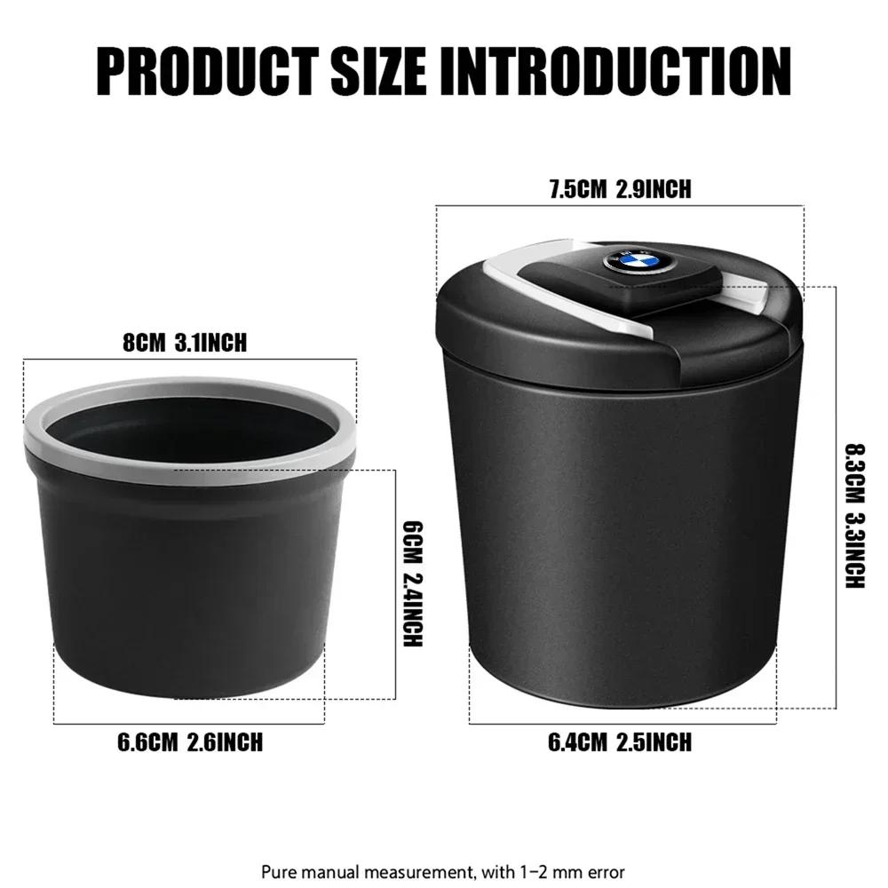 2025 E46 For BMW Car Ashtray Storage Cup Smokeless with LED Light Car Styling For BMW E36 E46 E90 E60 E39 F30 F10 F20 X5 E70 E53