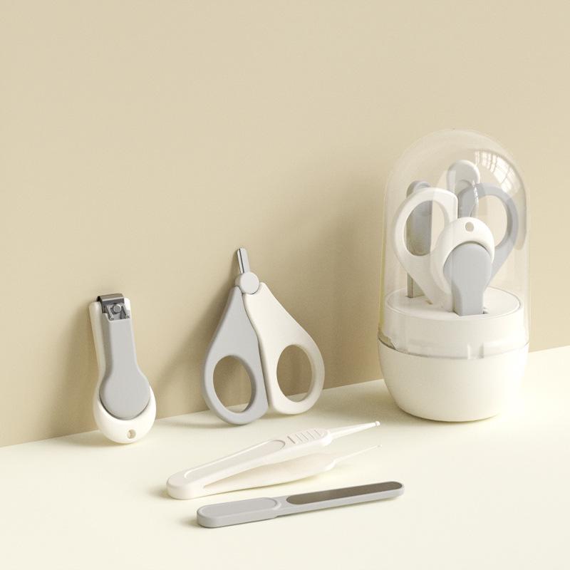 Safe Baby Nail Clipper Set: Anti-Pinch Scissors & File for Newborns and Children