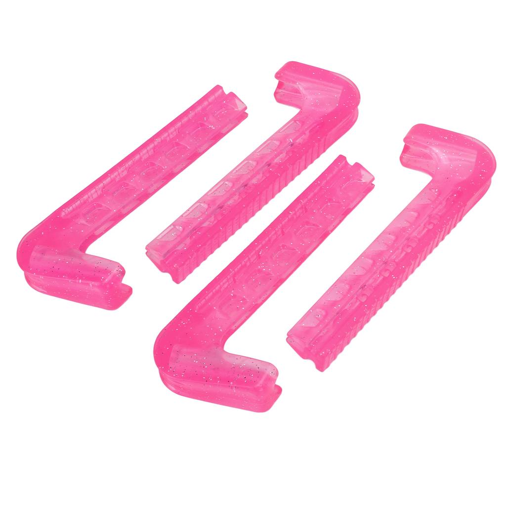 4 db Jégkorcsolya Védő Csúszásgátló Puha Műanyag Állítható Hokikorcsolya Pengevédők Otthon Rózsavörös