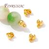 Crimp Beads For Jewelry 18K Gold Plated Crimps Cover Findings For DIY Bracelets Accessories Bead Tip Ball Chain Connectors