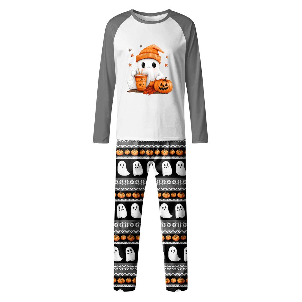 Halloween Print Family Matching Long Sleeved Parent-child Suit Home Clothes Suit Fall