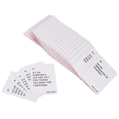 Défi Fête de Vacances Jeu de Cartes Hommes Femmes Drôle Divertissant Compétition Instruction Jeu de Cartes Anglais