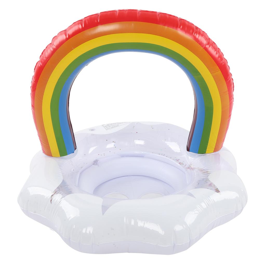 Baby Swimming Float Rainbow Inflatable Children Swimming Ring with Safety Float Seat