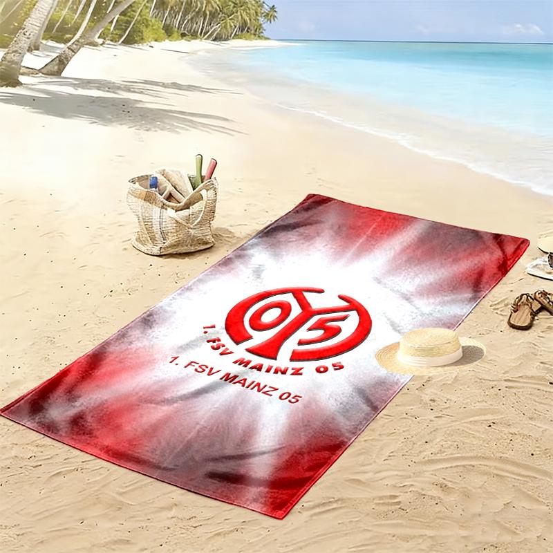 FSV Mainz 05 Print Beach Towel, Large Soft Quick Dry Towel for Beach Camping Swimming