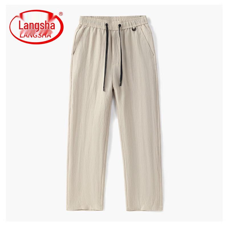 

LangSha Men s Summer Loose Straight-Leg Casual Pants M