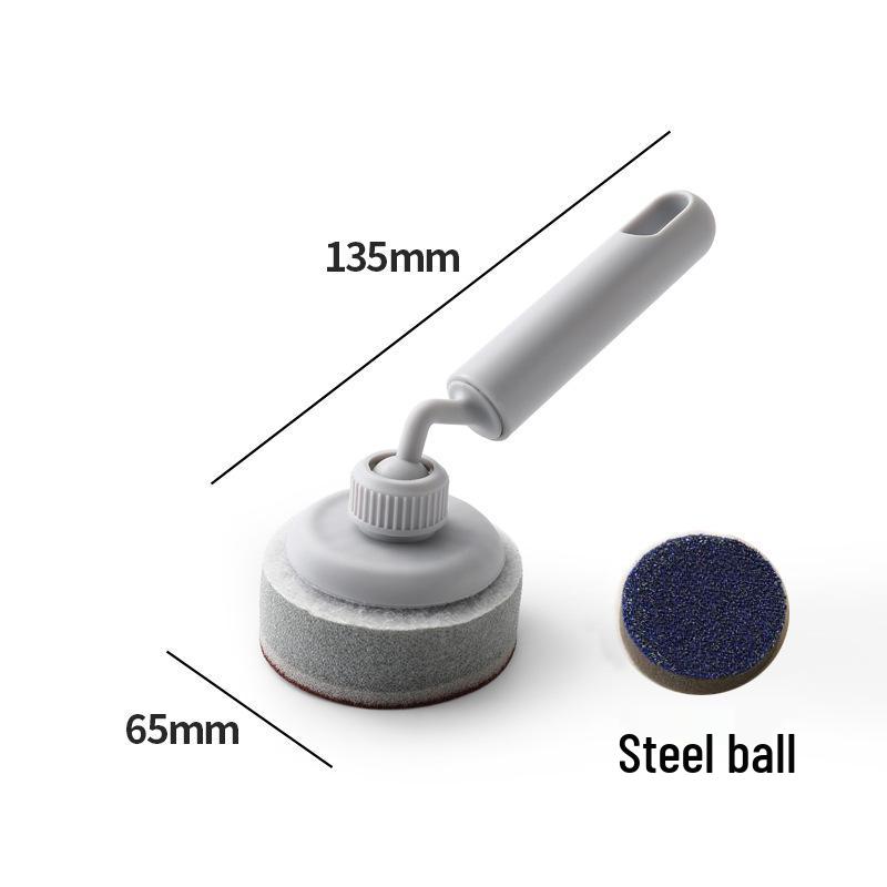 Non-stick Pan Cleaning Brush - Long Handle, Non-Damaging Scrubbing Sponge for Pots and Dishes