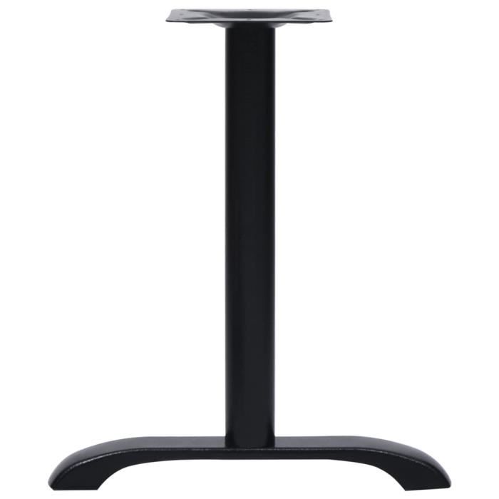 VidaXL Pieds de table de bistro 2 pcs Noir 61 x 8 x 72 cm Fonte