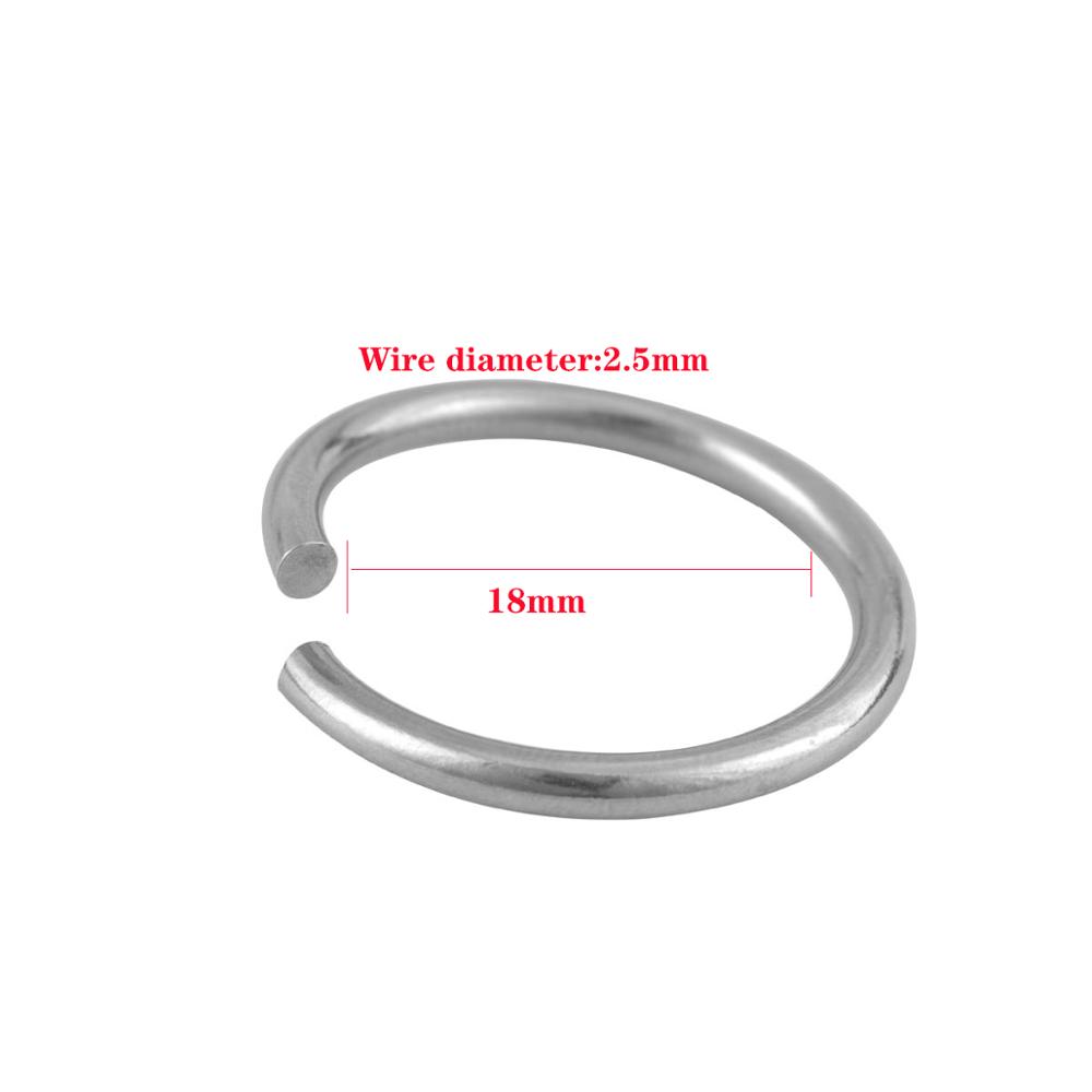 12/15/20/25/30/mm Stainless Steel Connector Split Ring  For  Necklace Bracelet Jewelry DIY Making Accessories Jump Ring