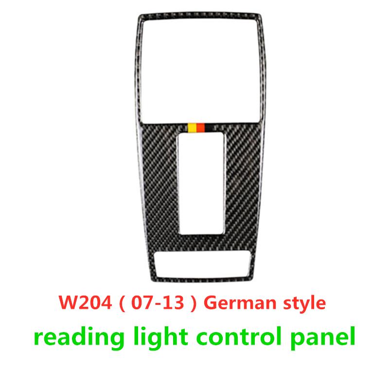 Fit For Mercedes Benz C Class W204 E Class W212 Accessories Carbon Fiber Car Interior Reading Light Cover Trim