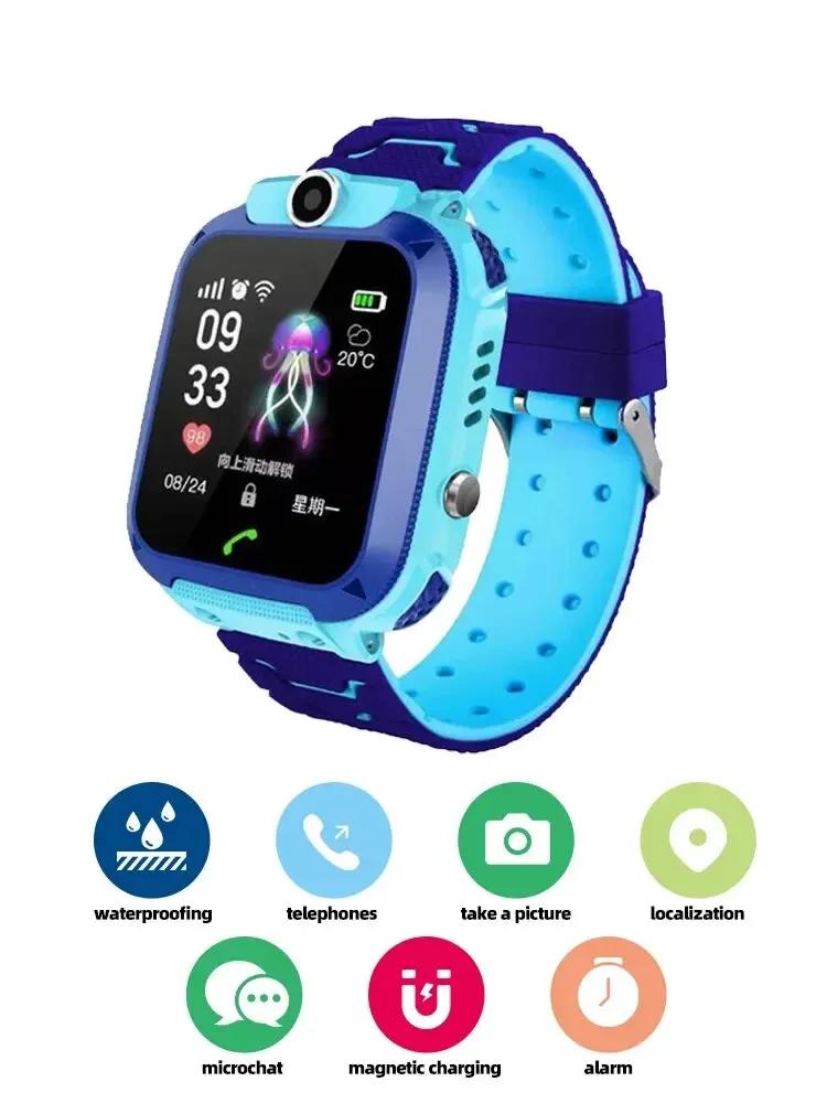 Q12 Kids Smart 2G Call Watch - Waterproof GPS Tracker with SOS Alert & Sports Monitor for Boys and Girls