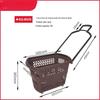 Jundingying 35L Luxury Rolling Shopping Basket