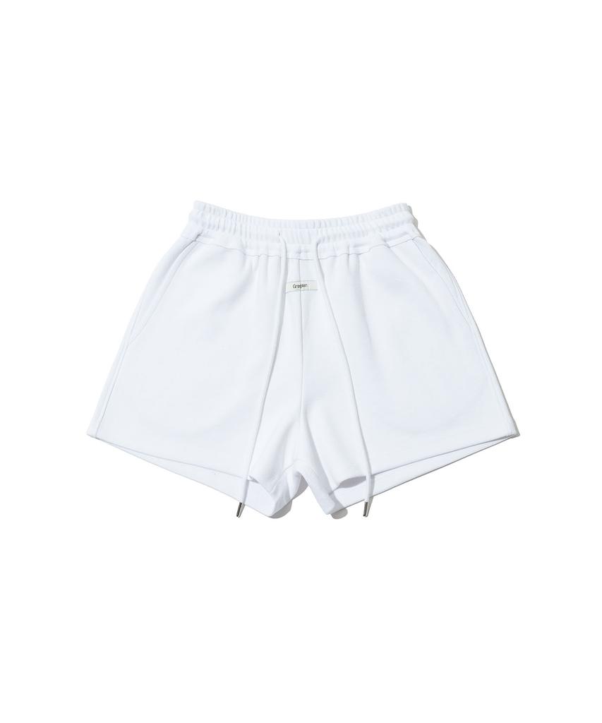 Grass Plan Banding Sweat Short_White