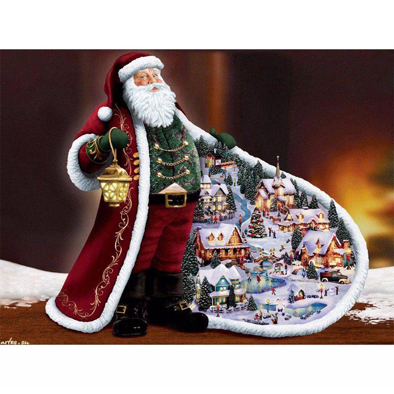 

Diy Diamond Painting Cross Stitch Santa Claus 3d Full Square Diamond Embroidery Painting Decor Home