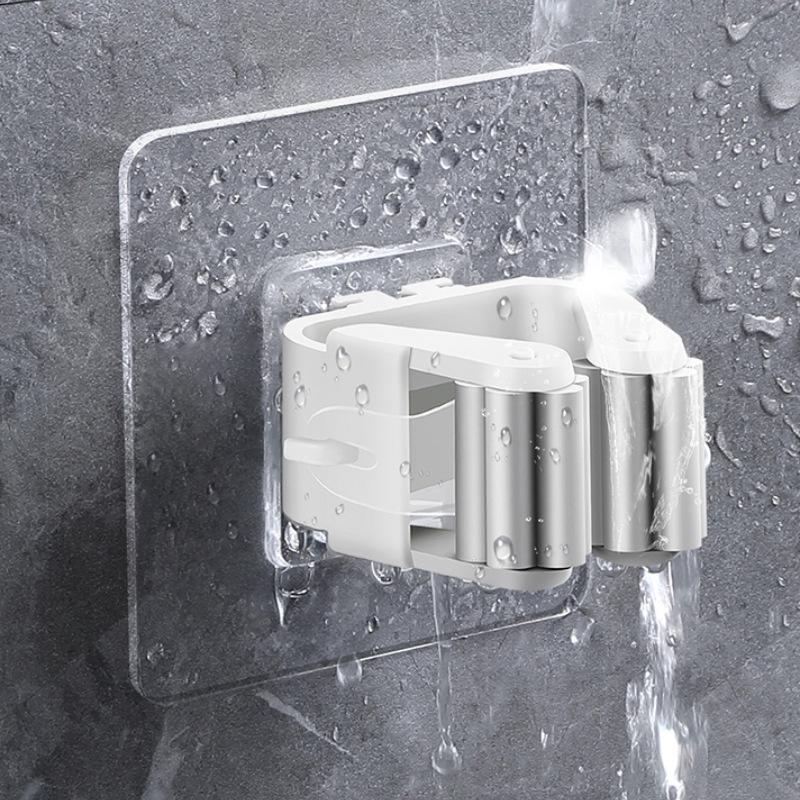 Rujiao Traceless Mop Rack: Wall-Mounted Broom & Mop Storage Hook.
