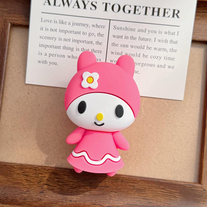 3D Cartoon Silicone Doll Phone Stand & Magnetic Anti-Drop Airbag Buckle