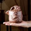 Raw Red Clay Purple Sand Teapot,Dragon Phoenix Handmade Teaware,Handheld Teaset,Household Quick Cup,Gongfu Tea Cup,Dragon Teapot