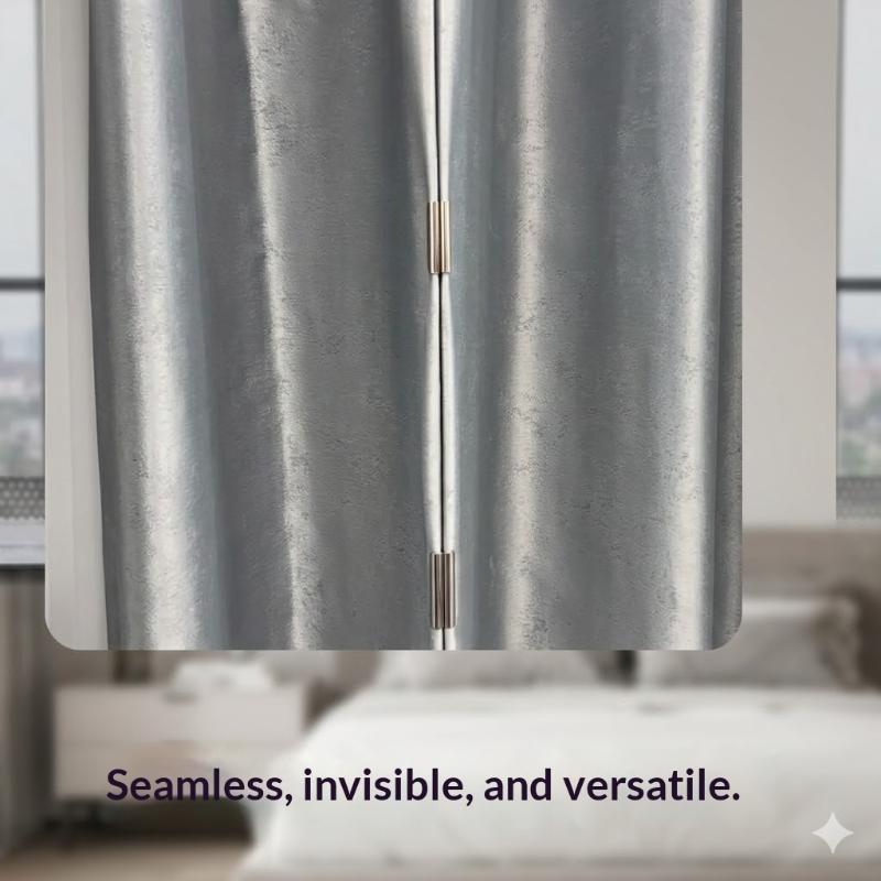 Magnetic Curtain Clips 2 Pair Strong Magnetic Nail Free Blackout Fasteners for Kids Room Window Decoration