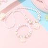 Simple Camellia Handmade Pearl Beaded Bracelet Necklace Ring Set Women Accessries Jewelry Set Gift