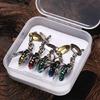5pcs Mosche Insetti Lure da Pesca a Mosca Esca Paillettes Amo da Pesca Esca Esca