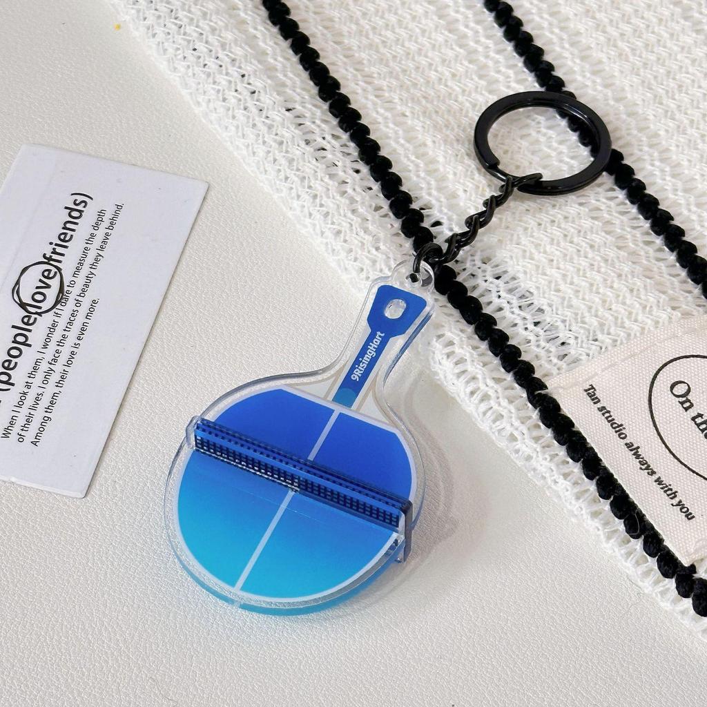 Acrylic Table Tennis Racket Keychain Pendant - Trendy Souvenir Gift
