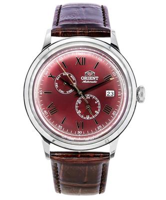 Bambino GMT גרסה 8 רצועת עור אדומה חוגה אוטומטית RA-AK0705R10B RA-AK0705R30B שעון גברים