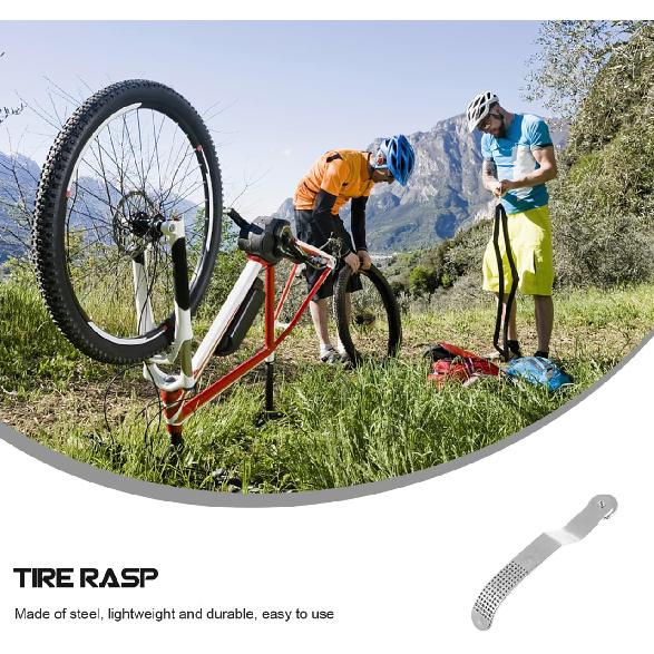 Bike Tire Rasp Tool for Inner Tube Repair, Carbon Steel Bicycle Buffer & File - Heavy Duty Puncture Repair Prep Tool for Road, Mountain & BMX Bikes -