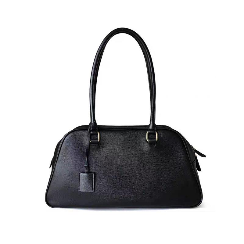 Vintage High-capacity One-shoulder Women's Bowling Bag Boston Bag Underarm Bag