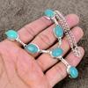 Green Chalcedony Gemstone Handmade 925 Sterling Silver Jewelry Necklace 18" KKG-398