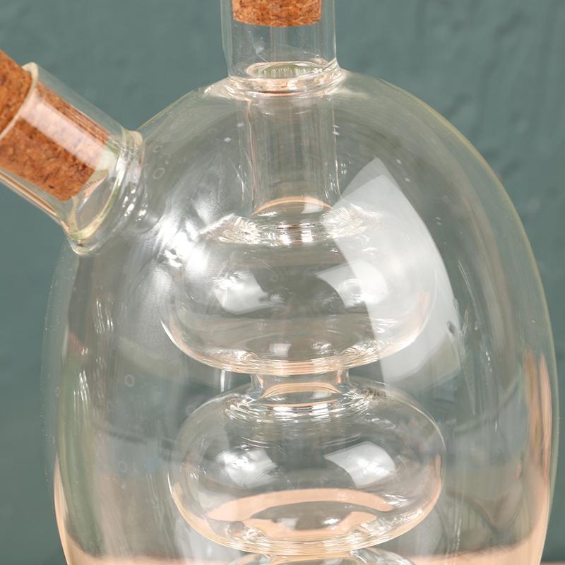 1 szt. 2 w 1 dwuwarstwowa butelka sos olej ocet szklana butelka przyprawy uszczelnione kuchenne butelki do przechowywania słoiki kuchenne narzędzia