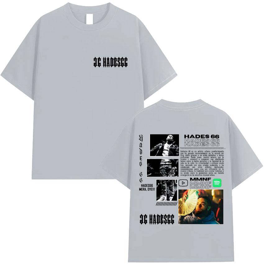 Hades66 Hip Hop Rapper TShirts Y2K Fun T Shirts 2025 Cotton Popular Tee Shirt Mens Short Sleeve Print Casual Clothes Streetwear
