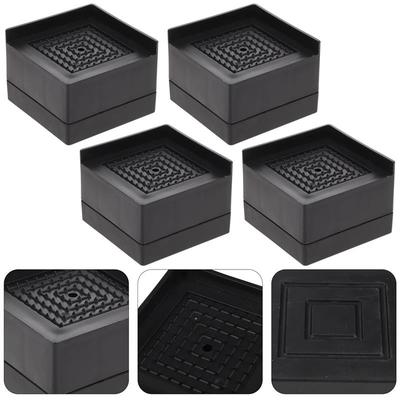4Pcs Heavy Duty Bed Risers Furniture Frame Lifts Couch Heightening Pads Rubber Furniture Feet Riser Fridge Mats