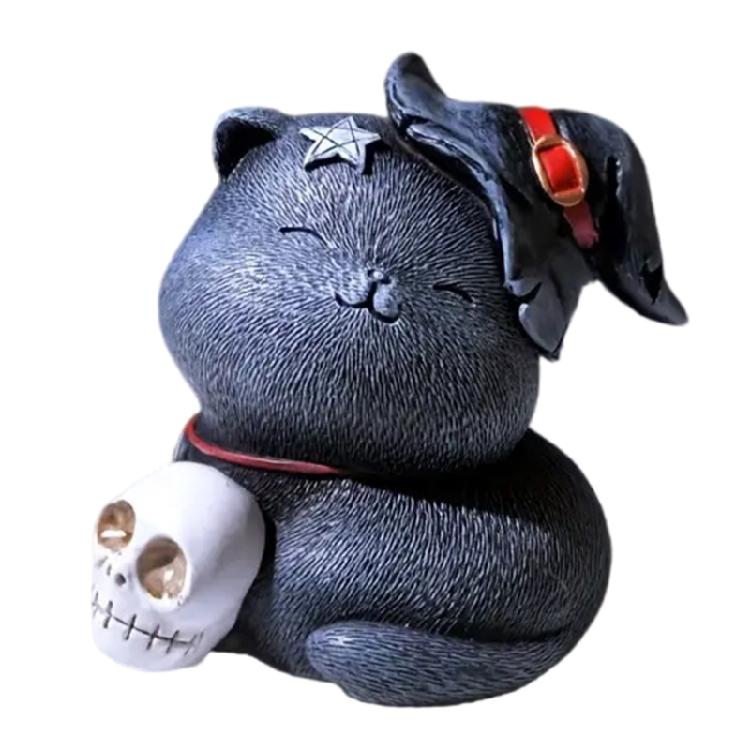 Artistic Magics Cats Resins Sculpture Halloweens Home Accent Easy Cleans Shelf Decoration Holiday Gift Item