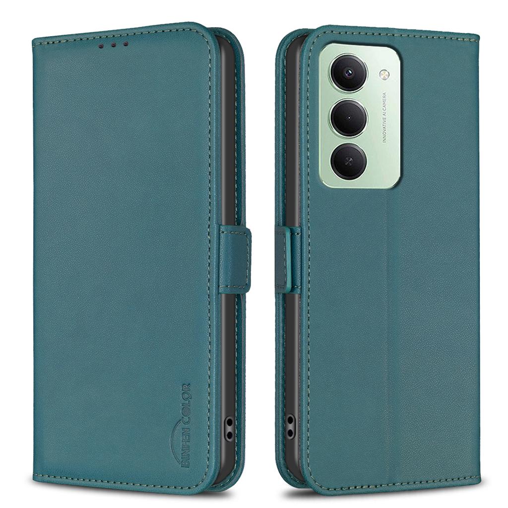 For Xiaomi Redmi 15 5G (Global) (169mm) Case BINFEN COLOR BF31 PU Leather Flip Folio Phone Wallet Cover