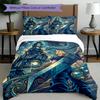 3pcs Duvet Cover Set (1*Duvet Cover + 2*Pillowcase, Without Core), Final Fantasy Print Bedding Set, Bedroom Decor, All‑Season, Birthday Gift