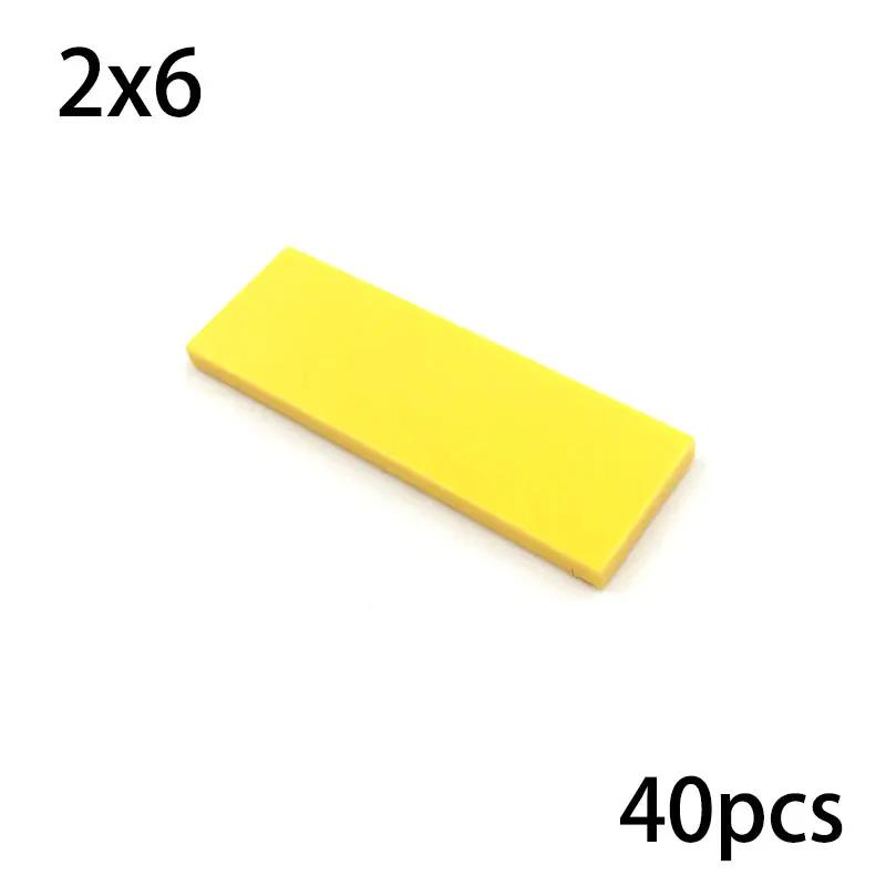 2x6 Dots Creative Size MOC Building Blocks Smooth Thin Flat Tile Figure Educational Bricks Compatible 69729 Toys for Kid