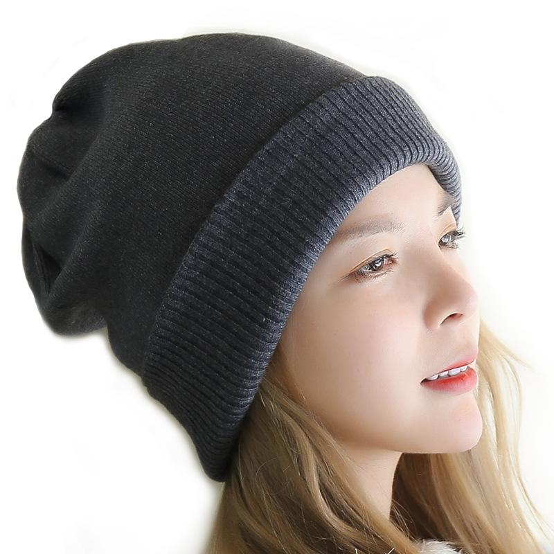 Large Head Circumference Winter Warm Knit Hat for Women, Autumn and Winter Korean Style Postpartum Winter Maternity Beanie