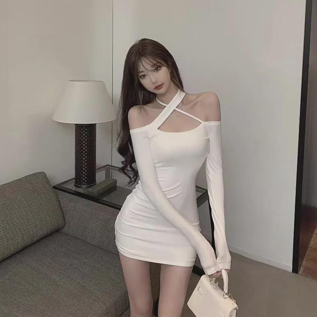 2024 Koreanischer Stil Slim Neckholderkleid - Schicker & Sexier Hüftrock für Trendige Mädchen