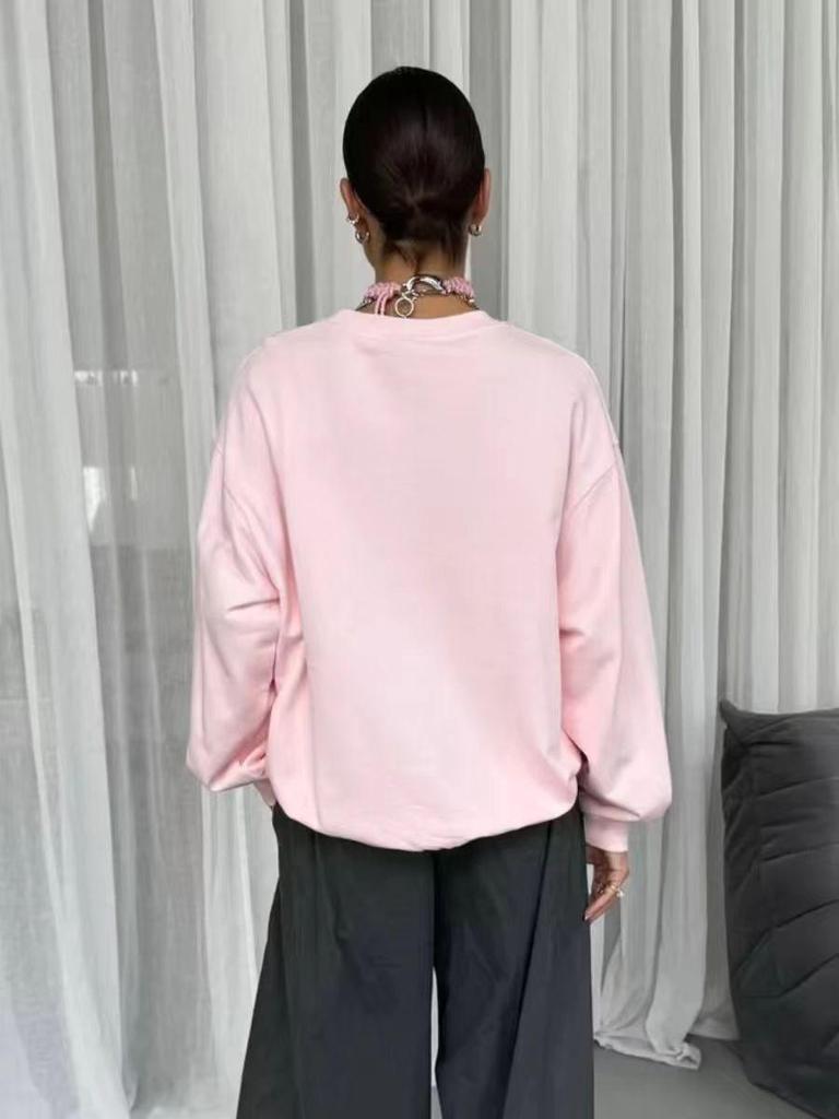 Women's 2025 Autumn/Winter Casual Chic Round Neck Sweatshirt