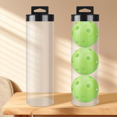 Pickleball Transparente Aufbewahrungsbox mit Deckel Badminton Baseball Tennis Ballhalter Zylindrischer Behälter Organizer Transparentes Rohr Pickleball Zubehör
