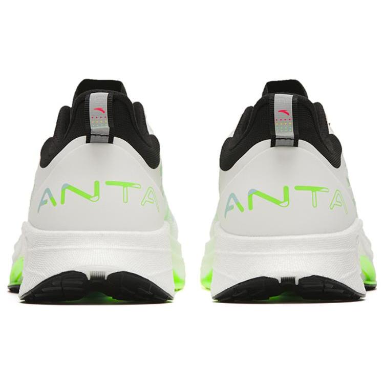 New Anta MACH 3.0 Cushioned Slip Resistant Abrasion Resistant Low Top Casual Running Shoes Men's White Green 112325583-5