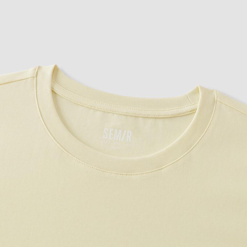 Semir Women's Solid Color Round Neck Short Sleeve T-Shirt