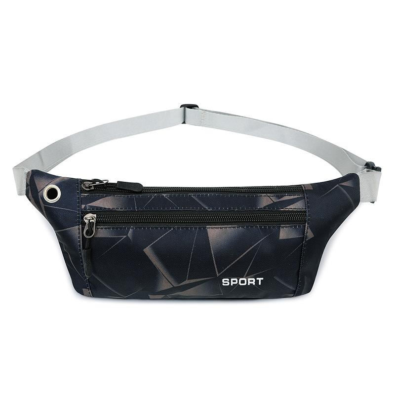 Running Waist Bag for Men Oxford Cloth Waterproof Crossbody Chest Bag Multi Functional Waist Bag