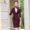 Women's 3/4 Sleeve Three-Piece Professional Suit