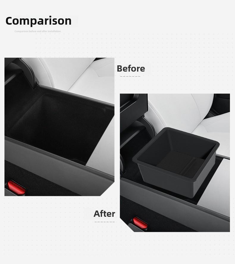 for Tesla Model Y L 2026 Center Console Storage Tray Armrest Box Organizer Box Tesla Model Y Juniper Modification Accessories