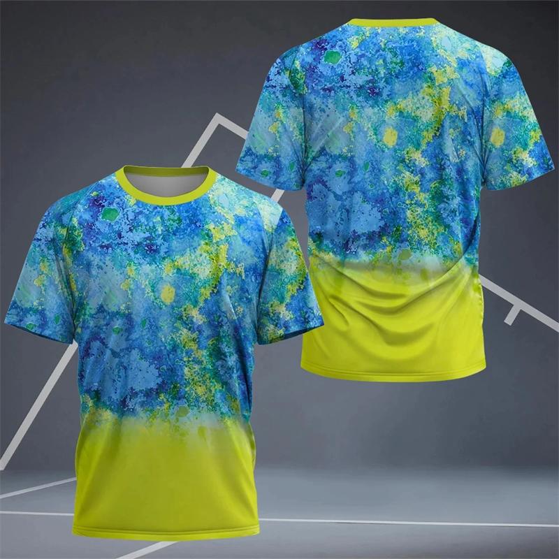 Summer Men's Outdoor Sportswear Running Fitness Short Sleeved Round Neck Top Fashionable Casual Comfortable Jersey