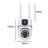 360° Dual-Lens WiFi Home Surveillance Camera HD 2MP